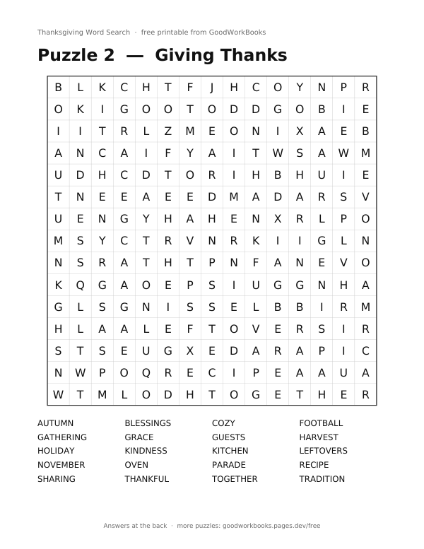A puzzle page from the free pack