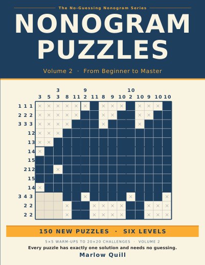 Front cover of Nonogram Puzzles Volume 2: From Beginner to Master