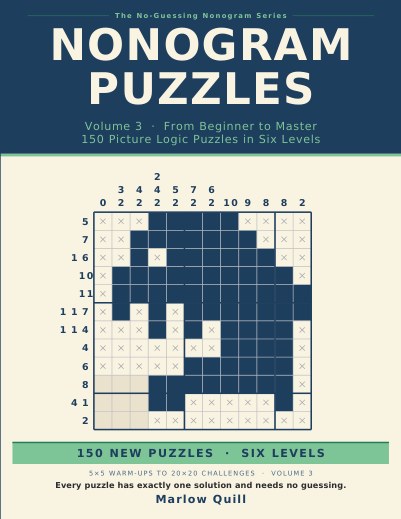 Front cover of Nonogram Puzzles Volume 3: From Beginner to Master