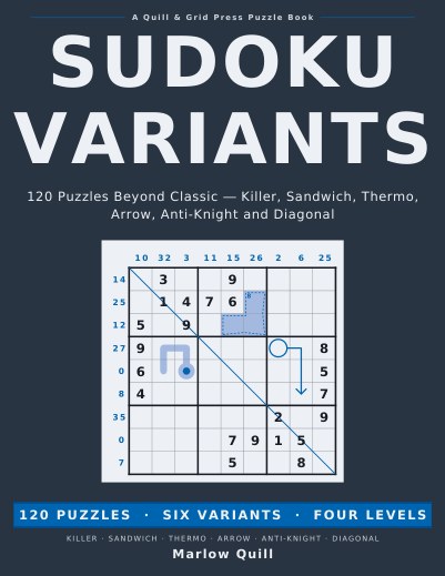 Front cover of Sudoku Variants: 120 Puzzles Beyond Classic