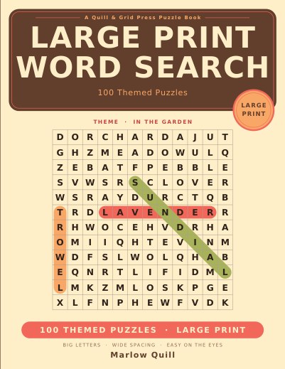 Front cover of Large Print Word Search